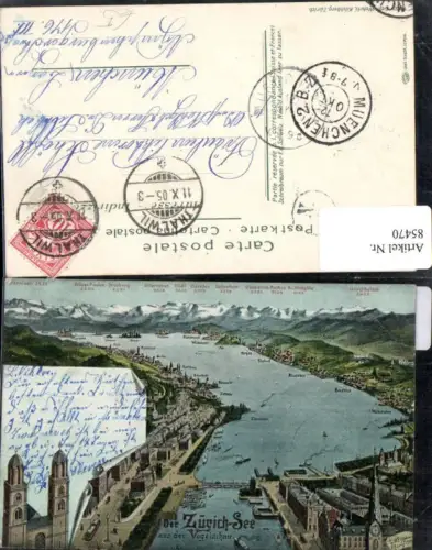 85470, Zürich See aus der Bogelschau