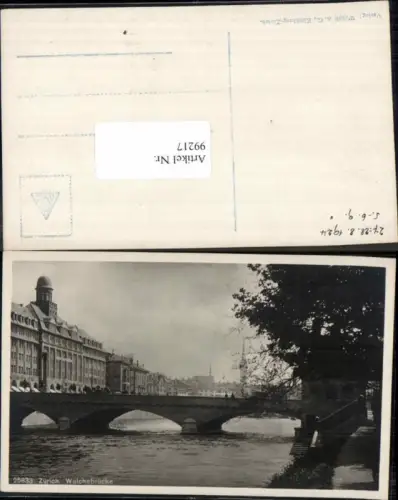 99217,Zürich Walchebrücke 1924