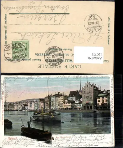 100777,Zürich der Limmatquai Boot Kt Zürich