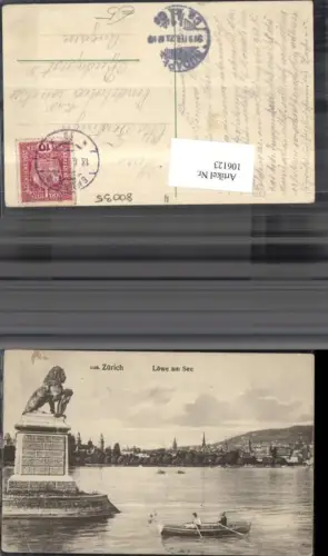 106123,Zürich Löwe am See 1923