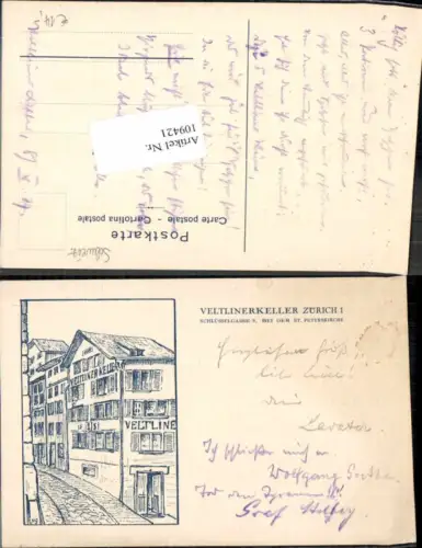 109421,Veltlinerkeller Weinkellerei Zürich Schlüsselgasse 8