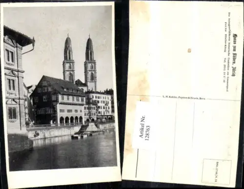 128763,Zürich Haus z. Rüden Gaststätte a. Lammtquai Bes. Fritz Haller-König Kt. Zürich