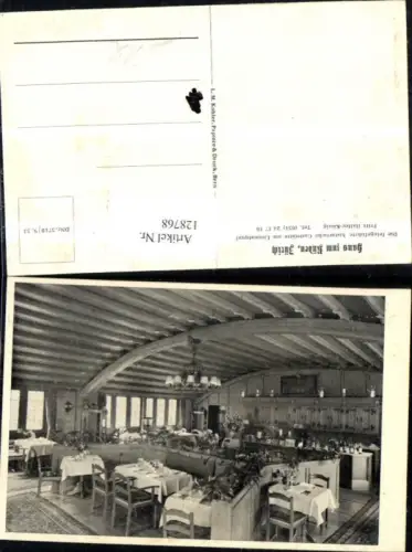128768,Zürich Haus z. Rüden Gaststätte a. Lammtquai Bes. Fritz Haller-König Innenansicht Kt. Zürich