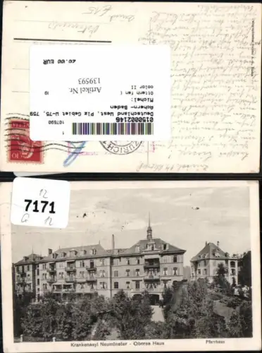 139593,Krankenasyl Neumünster Oberes Haus Zürich