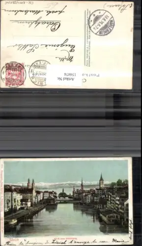 154474,Zürich Blick v. Mühlsteg 1905 Kt Zürich