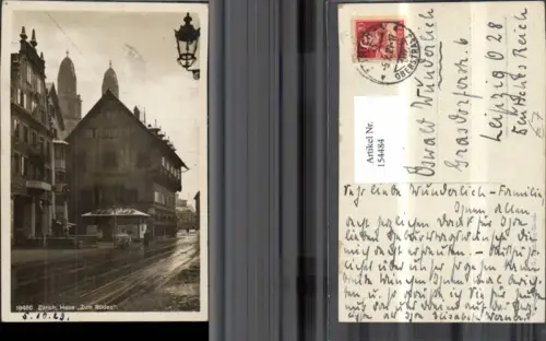 154484,Zürich Haus Zum Rüden Strassenbahn Gleise 1921 Kt Zürich