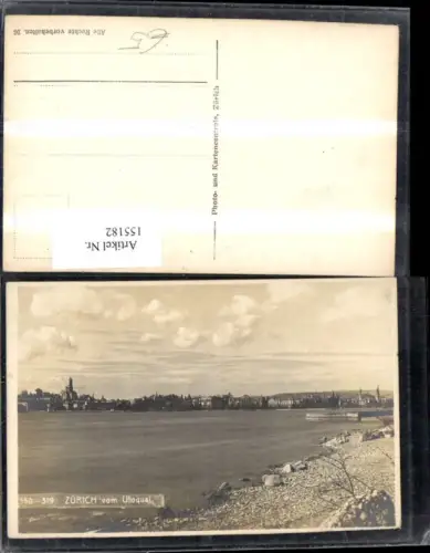 155182,Zürich v. Utoquai Ansicht Ufer