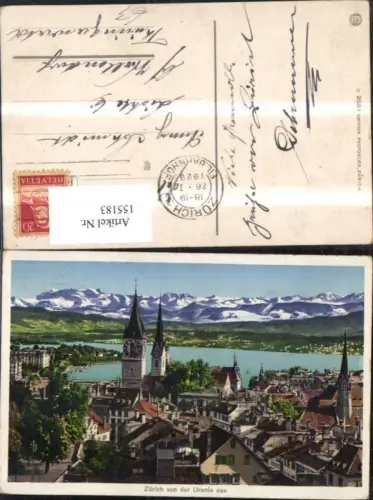 155183,Zürich v. d. Urania aus 1929