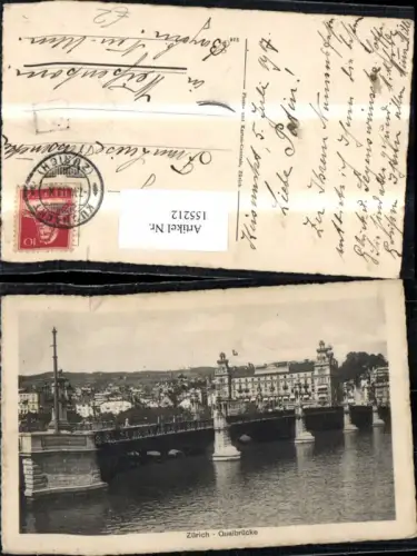 155212,Zürich Quaibrücke 1917