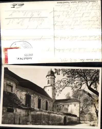 191775,Zürich Kloster Fahr Fotol Ak