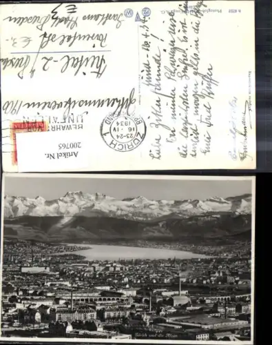 200765,Zürich u. d. Alpen