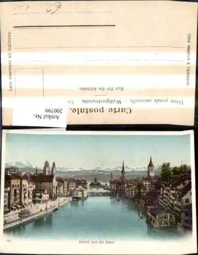 200799,Zürich u. d. Alpen