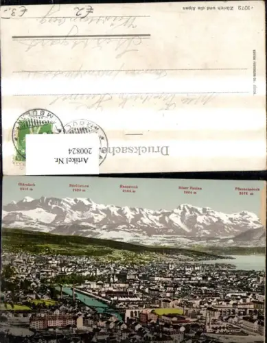 200824,Zürich Teilansicht Gipfelkarte