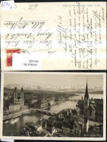 201458,Zürich u. d. Alpen