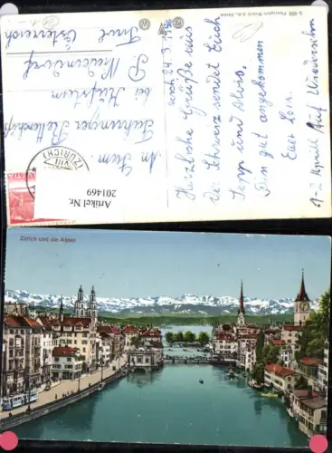 201469,Zürich u. d. Alpen
