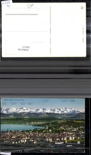 208157,Zürich u. d. Alpen Gipfelkarte