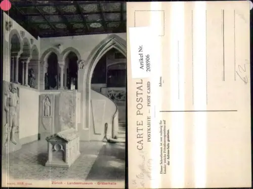 208906,Zürich Schweizer Landesmuseum Gräberhalle Museum