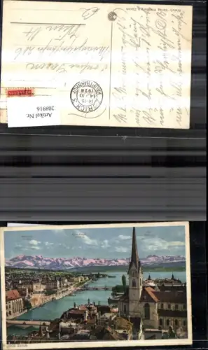 208916,Zürich Ansicht m. Glärnisch Böser Faulen Tödi i. Hintergrund