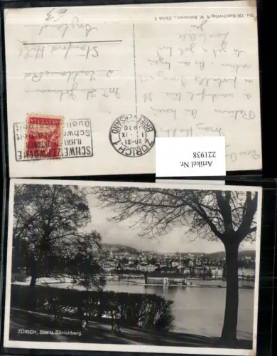 221938,Zürich See u. Zürichberg Partie