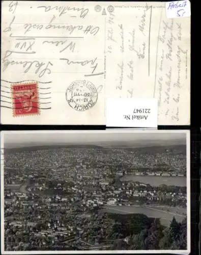 221947,Zürich Totale v. Uetliberg aus
