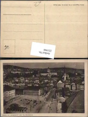 221948,Zürich Teilansicht m. Universität u. Polytechnikum