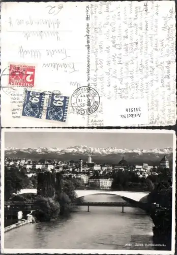 241516,Zürich Teilansicht Kornhausbrücke Brücke