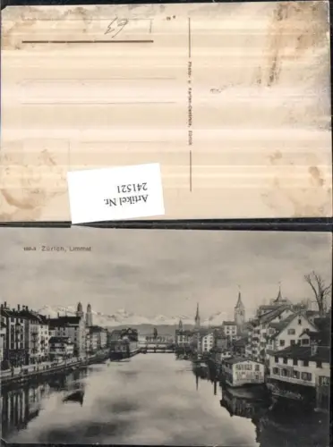 241521,Zürich Teilansicht Limmat