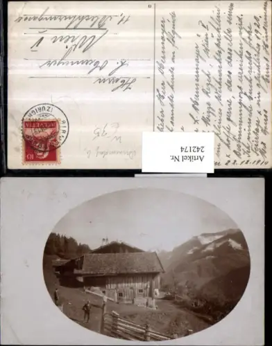 242174,Foto AK Birmensdorf b. Zürich Almhütte Berghütte Bergkulisse Kt Zürich
