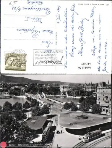 242289,Zürich Bellevueplatz u. Quaibrücke