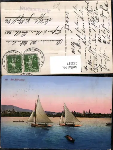 242317,Zürich Zürichsee Segelboote