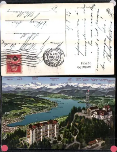 277564,Uetliberg b. Zürich Totale m. d. Alpen Bergkulisse Kt Zürich