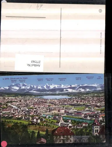 277565,Zürich Totale und d. Alpen Bergkulisse