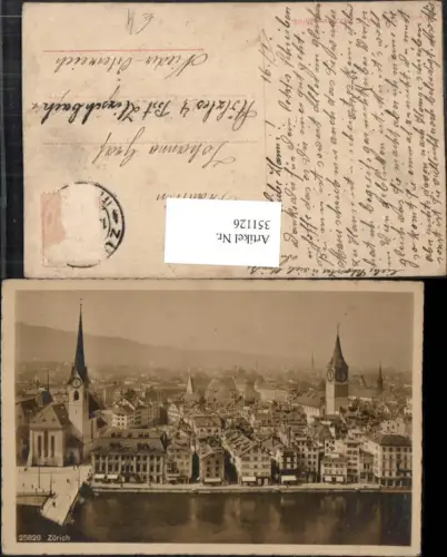 351126,Zürich Teilansicht Kirche