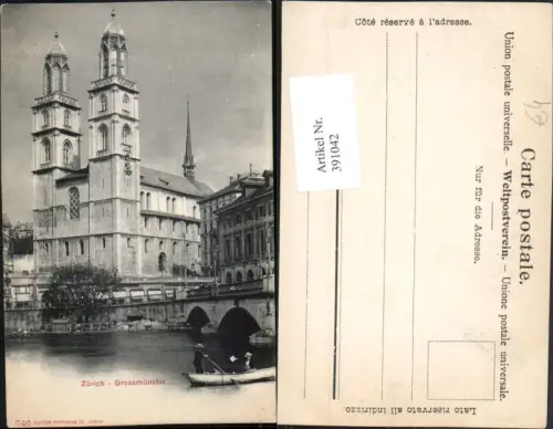 391042,Zürich Grossmünster Kirche Boot