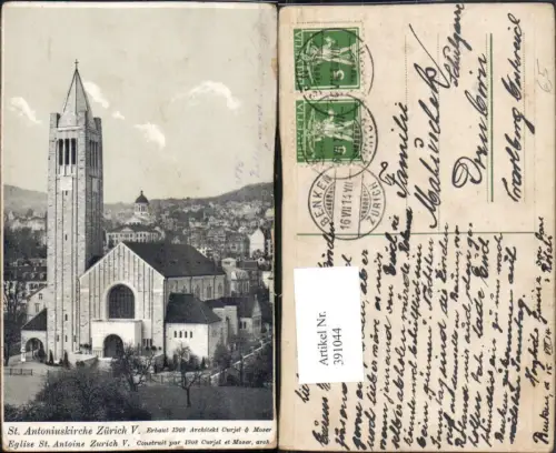 391044,Zürich St. Antoniuskirche Kirche
