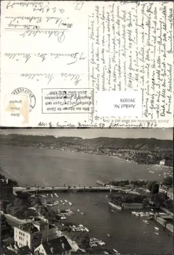 391058,Zürich Quaibrücke Brücke Alkoholfreie Bar m. Blick auf den See