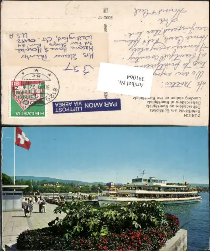 391064,Zürich Schifflände am Bürkliplatz Schiff Linth