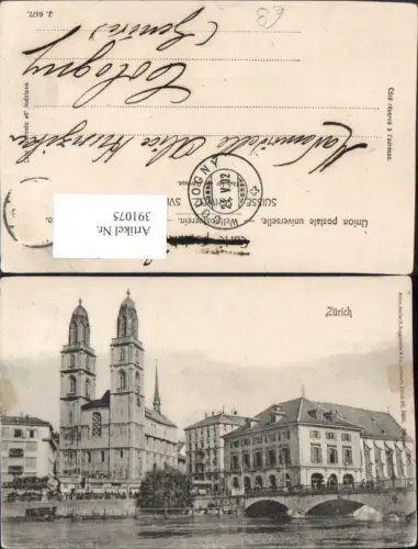 391075,Zürich Kirche Brücke