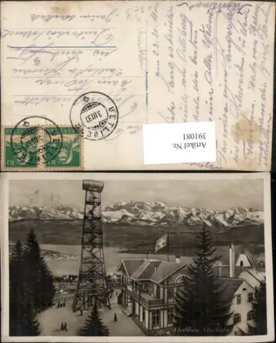 391081,Zürich Uetliberg Uto Kulm Hotel Aussichtsturm Bergkulisse
