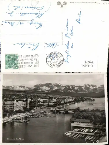 440271,Zürich Teilansicht m. Alpen Bergkulisse