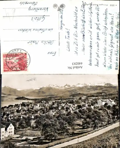 440283,Horgen Totale m. Alpen Bergkulisse Kt Zürich