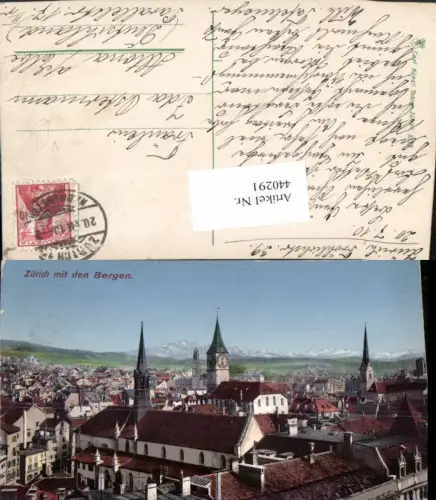 440291,Zürich Teilansicht m. Bergen pub Carl Künzli 5123