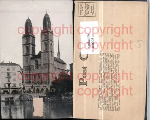 460205,Zürich Münster Kirche