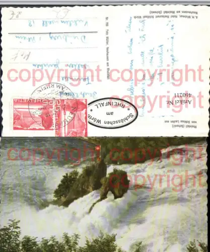 460211,Rheinfall Wasserfall b. Neuhausen vom Schloss Laufen Kt Zürich