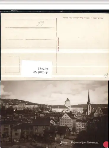 482481,Zürich Teilansicht m. Polytechnikum-Universität