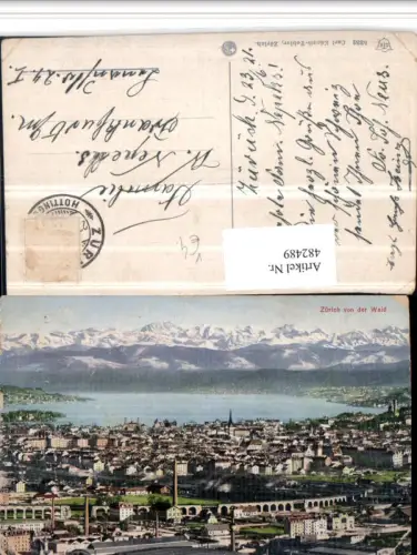 482489,Zürich Totale von d. Waid Bergkulisse pub Künzli-Tobler 5332