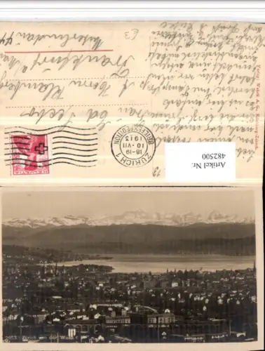 482500,Zürich Totale von d. Waid Bergkulisse
