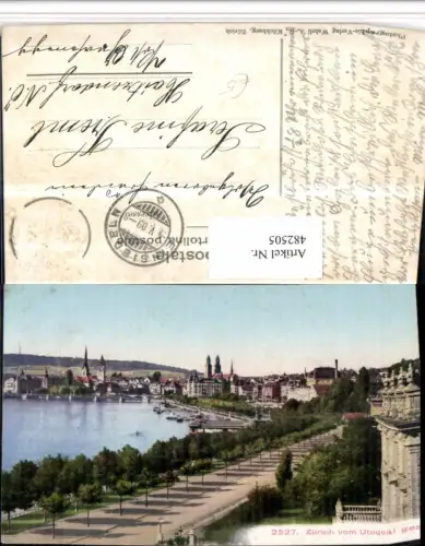 482505,Zürich Teilansicht vom Utoquai