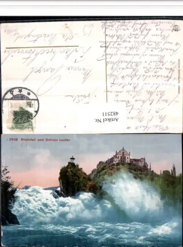 482511,Laufen-Uhwiesen Rheinfall Wasserfall m. Schloss Laufen Kt Zürich