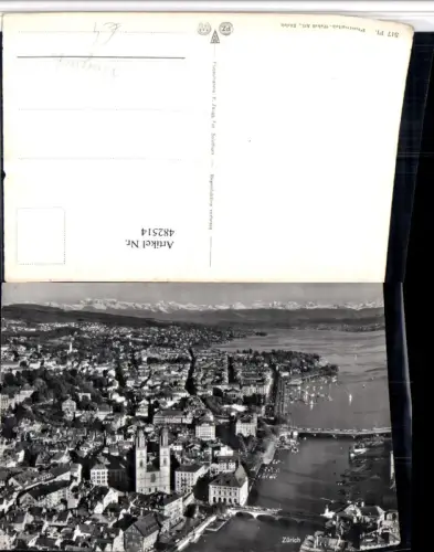 482514,Zürich Teilansicht Fliegeraufnahme Bergkulisse